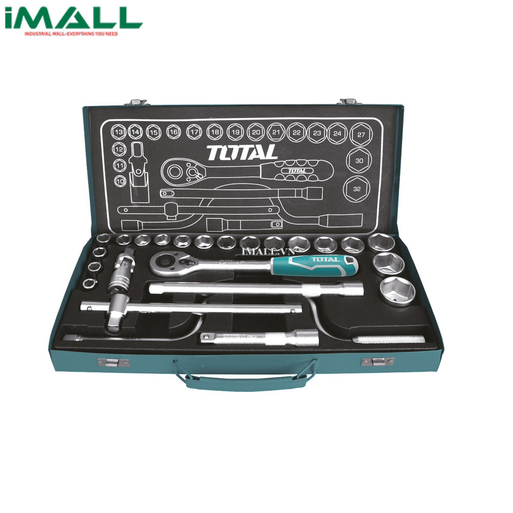 Bộ tuýp 1/2" 24 chi tiết (10-32mm) Total THT141253
