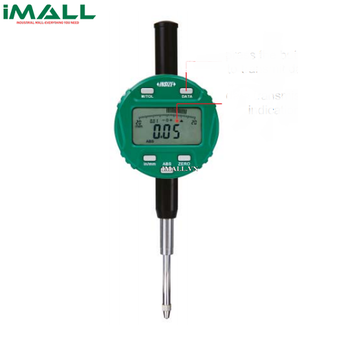 Đồng hồ so điện tử INSIZE 2104-25FQ (25.4mm/1”; 0.01mm, nắp lưng phẳng)