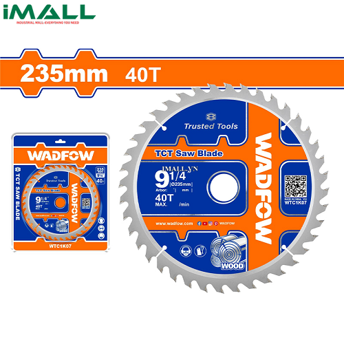 Lưỡi cưa gỗ 235mm 40T Wadfow WTC1K07
