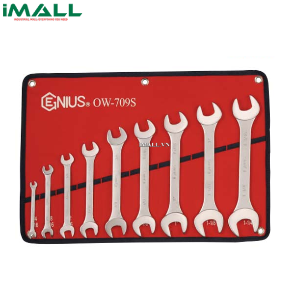 Bộ cờ lê hai đầu mở 9 chiếc hệ inch GENIUS OW-709S
