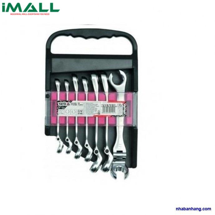 Bộ cờ lê 2 đầu miệng loe mở đai ốc tự lắc 7 chi tiết Yato YT-0190 (8-17mm)
