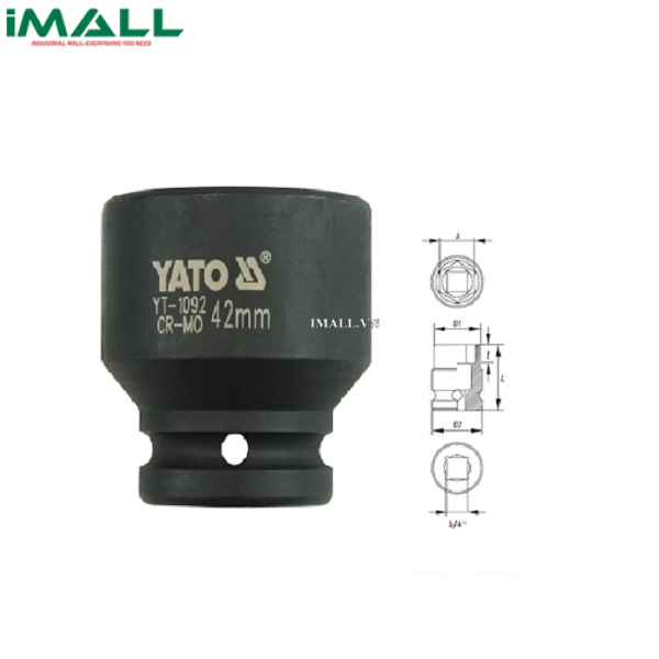 Khẩu mở ốc cho súng Yato YT-1092 (3/4", 42mm)