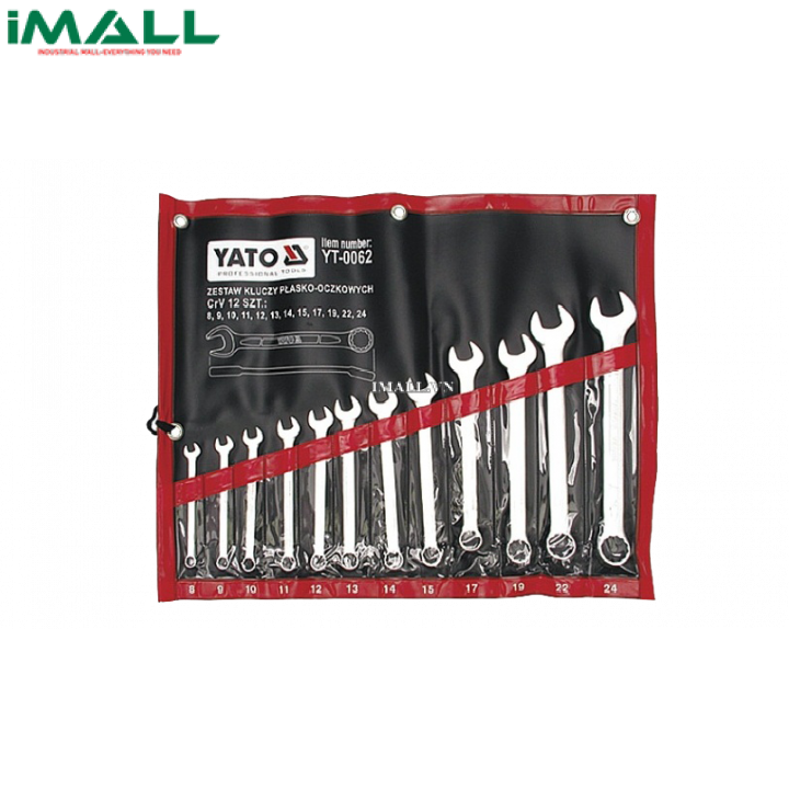 Bộ cờ lê vòng miệng hệ mét 12 chi tiết Yato YT-0062 (8-24mm)