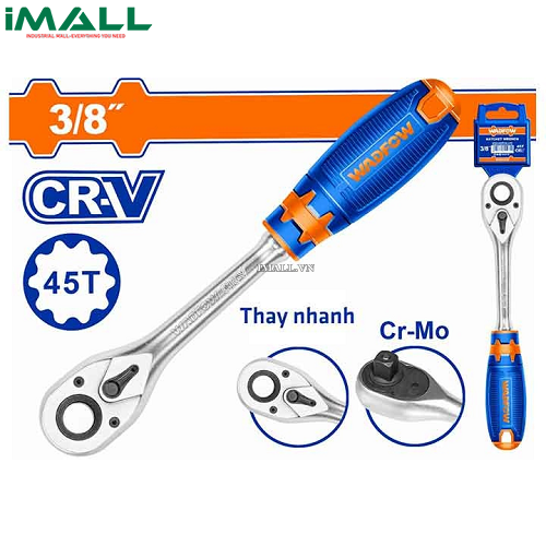Tay vặn đầu tuýp 3/8" 45T Wadfow WRW1238