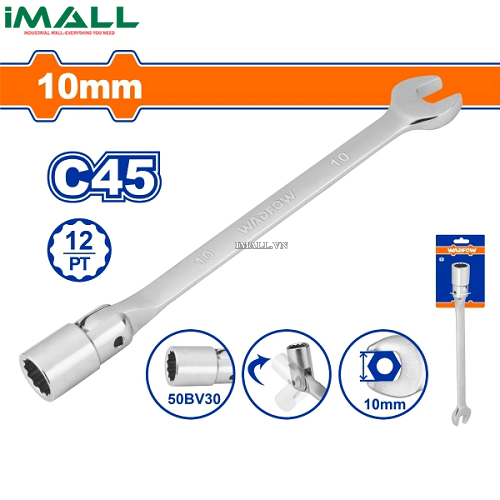 Cờ lê tuýp lắc léo 10mm Wadfow WTH1E10