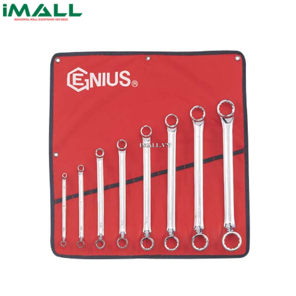 Bộ cờ lê hai đầu tròng loại bóng 8 chiếc hệ inch GENIUS DE-708S