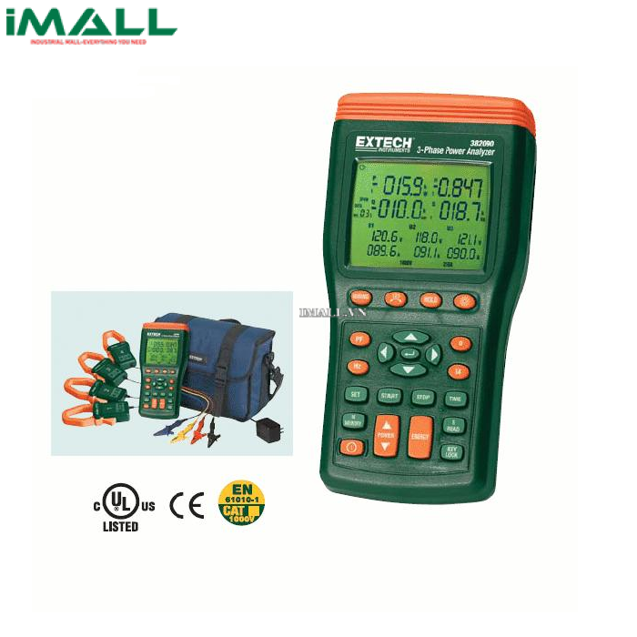 Phân tích công suất 3 pha Extech 382091 (đã có kìm đo 1000A)