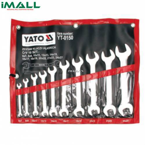 Bộ cờ lê 2 đầu miệng hệ mét 10 chi tiết Yato YT-0150 (6~27mm)