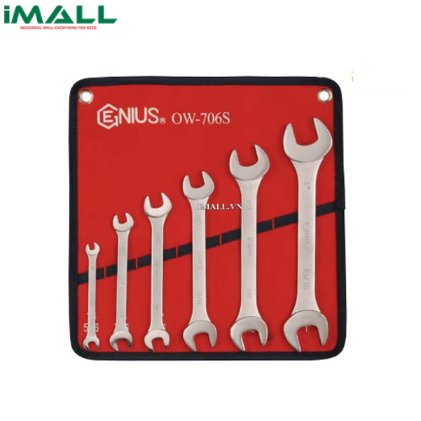 Bộ cờ lê hai đầu mở 6 chiếc hệ inch GENIUS OW-706S