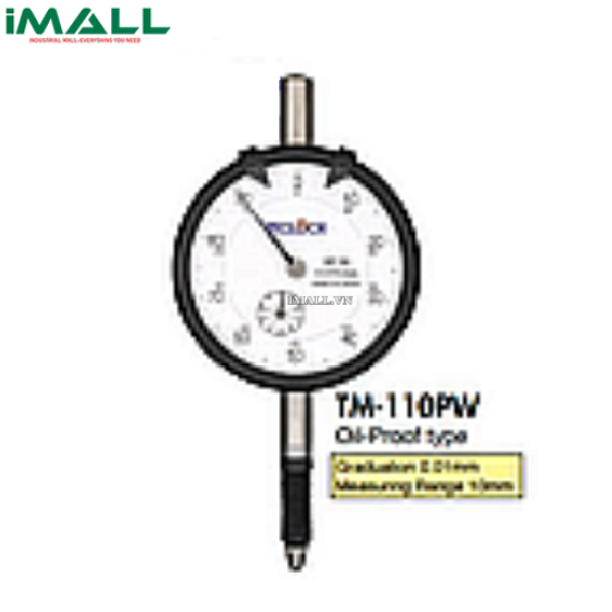 Đồng hồ so TECLOCK TM-110PWf (10mm/0.01mm; Lưng phẳng)