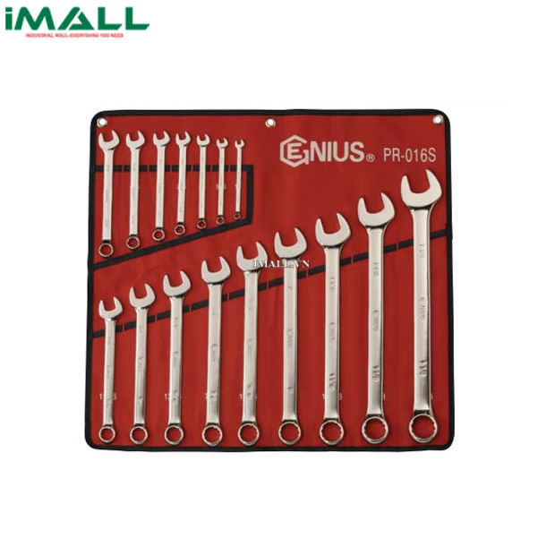 Bộ cờ lê một đầu mở một đầu tròng loại bóng 16 chiếc hệ inch GENIUS PR-016S
