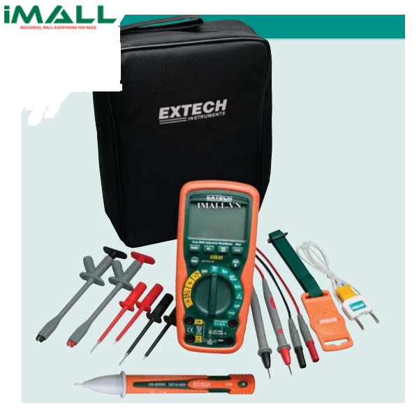 Bộ kít đồng hồ vạn năng + dây đo kiểu K Extech EX520-S