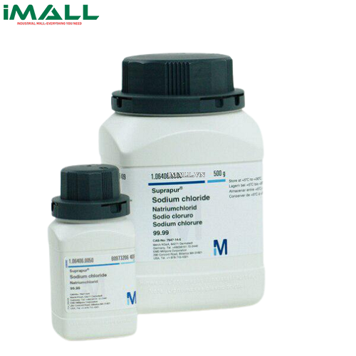 Hóa chất Sodium chloride (ClNa, chai nhựa 50g) Merck 1064060050