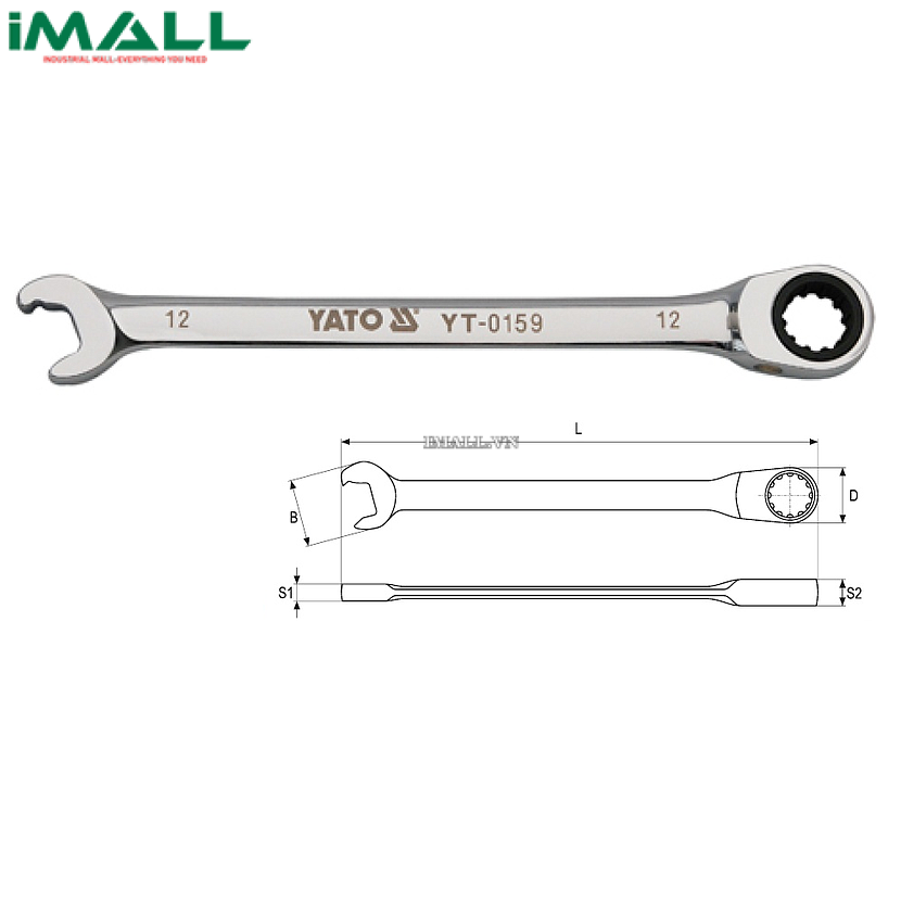 Cờ lê vòng miệng tháo nhanh Yato YT-0155 (8mm)