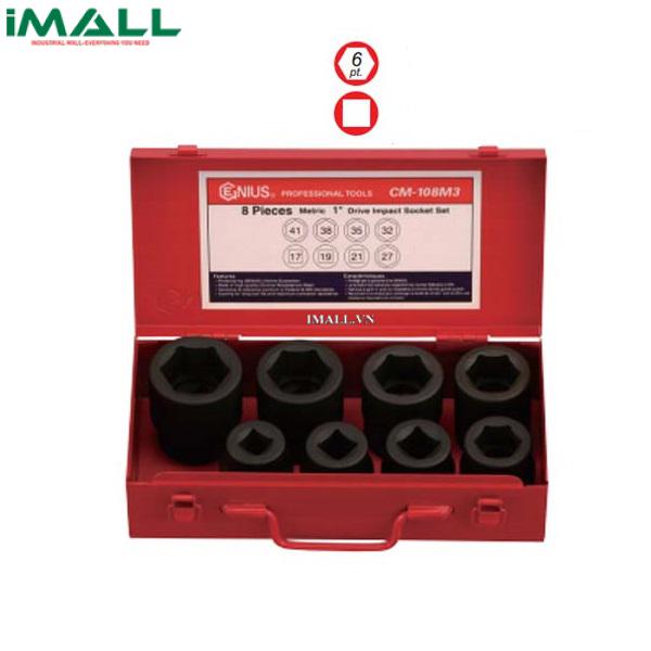 Bộ Khẩu Dùng Cho Súng 1" GENIUS CM-108M3 (8 Chiếc 17mm~41mm)