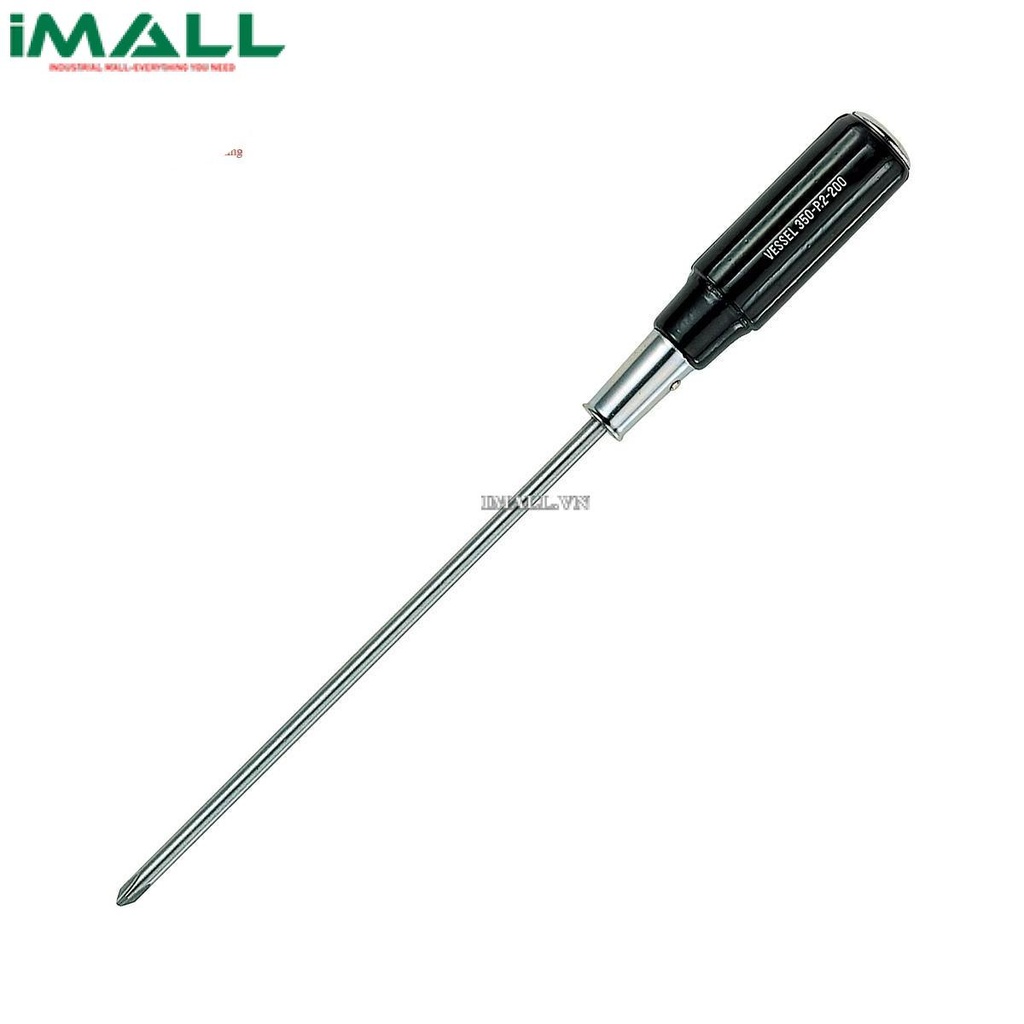 Tô vít 4 cạnh cán gỗ Vessel 350 (No.2x200mm)