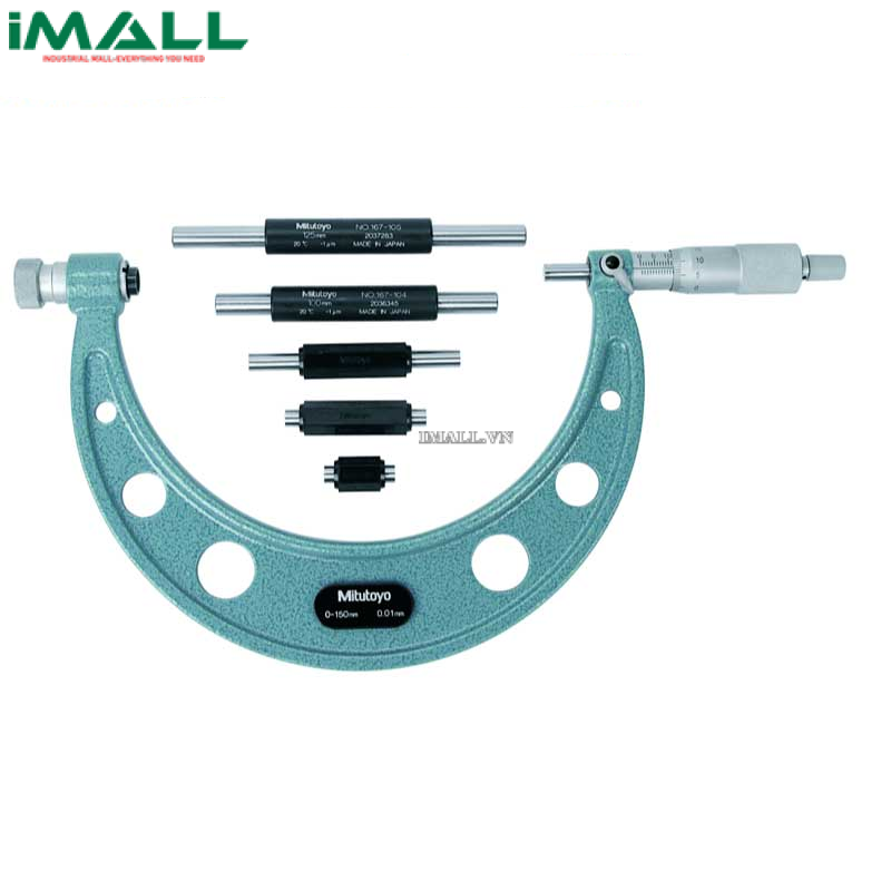 Panme đo ngoài cơ khí (với đầu đo có thể thay đổi) Mitutoyo 104-140A (100-200mm/ 0.01mm)