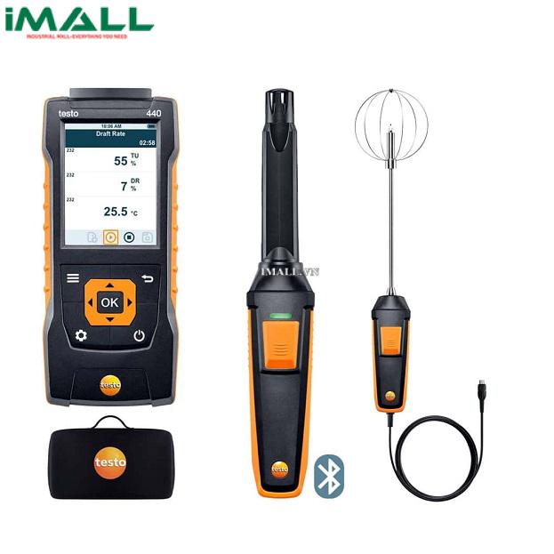Bộ kít đo tốc độ gió Testo kèm BT TESTO 440 (0563 4406, 0~50 m/s)
