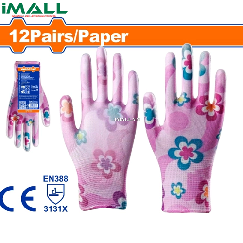 Găng tay phủ PU in hình XL Wadfow WPG1802