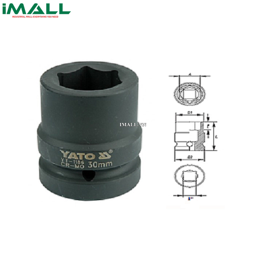 Khẩu mở ốc cho súng Yato YT-1185 (1", 29mm)