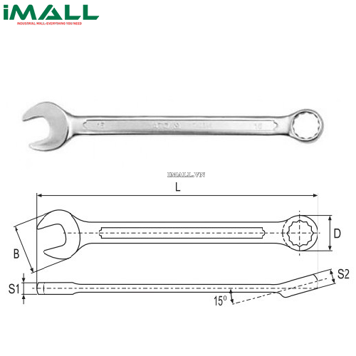Cờ lê vòng miệng hệ mét Yato YT-03349 (5.5mm)