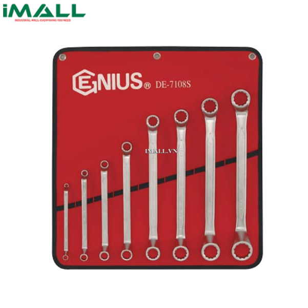 Bộ cờ lê hai đầu tròng loại mờ 8 chiếc hệ inch GENIUS DE-7108S