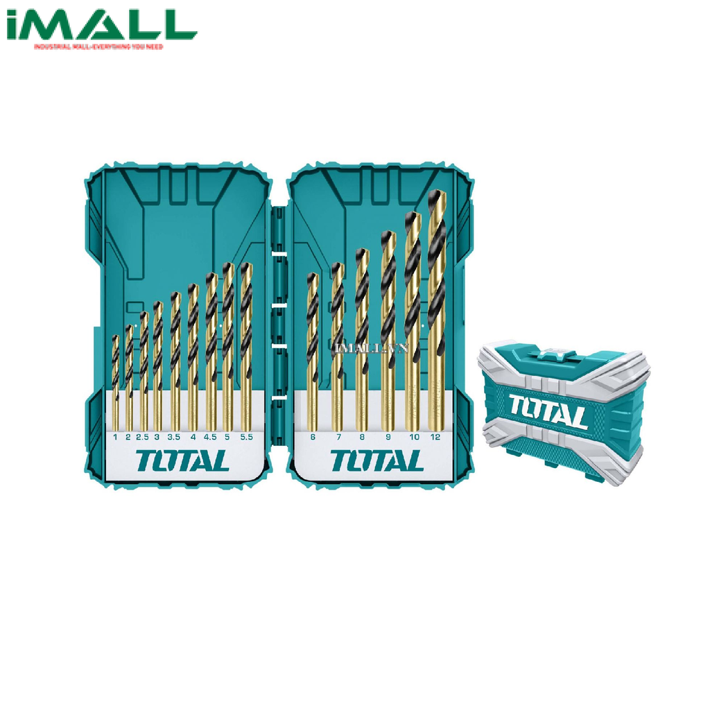 Bộ mũi khoan sắt HSS 15 chi tiết (1-12mm) Total TACSDL51501