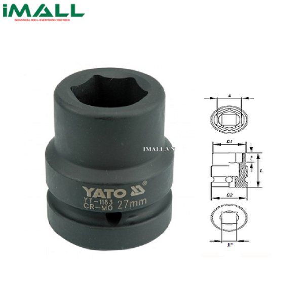 Khẩu mở ốc cho súng Yato YT-1183 (1", 27mm)
