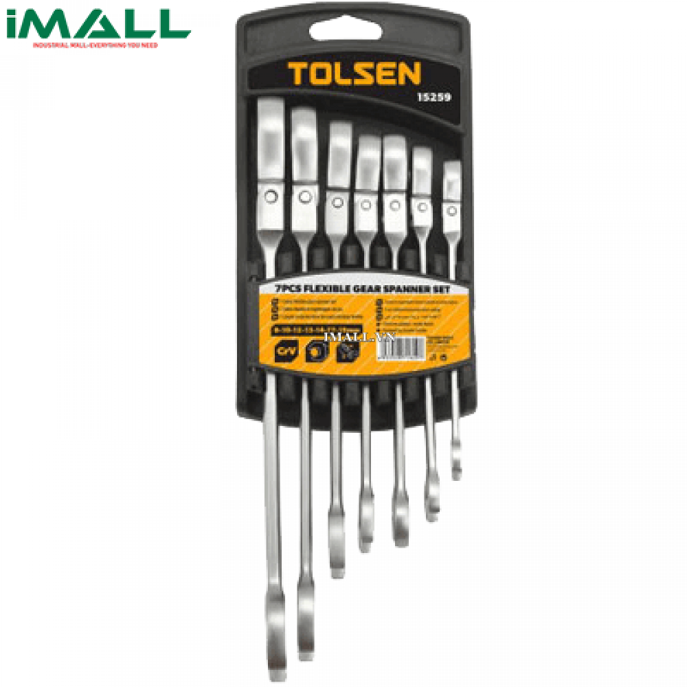 Bộ vòng miệng tự động lắc léo 7 chi tiết Tolsen 15259 (8~19mm)