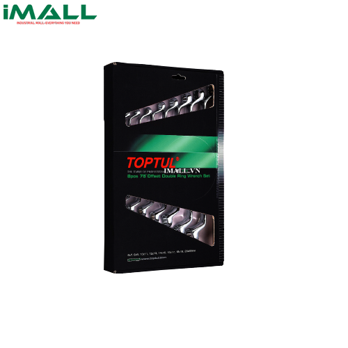 Bộ Cờ lê 2 đầu vòng 75 độ 7 món (AAEI: 8x9~20x22mm) TOPTUL GAAE0702