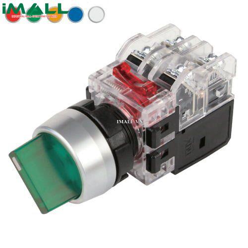 Công tắc 2 vị trí tự giữ Hanyoung nux MRT-R2A1D0R (22mm đèn Đỏ 12-24V)