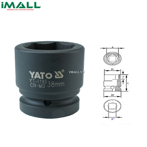 Khẩu mở ốc cho súng Yato YT-1193 (1", 38mm)