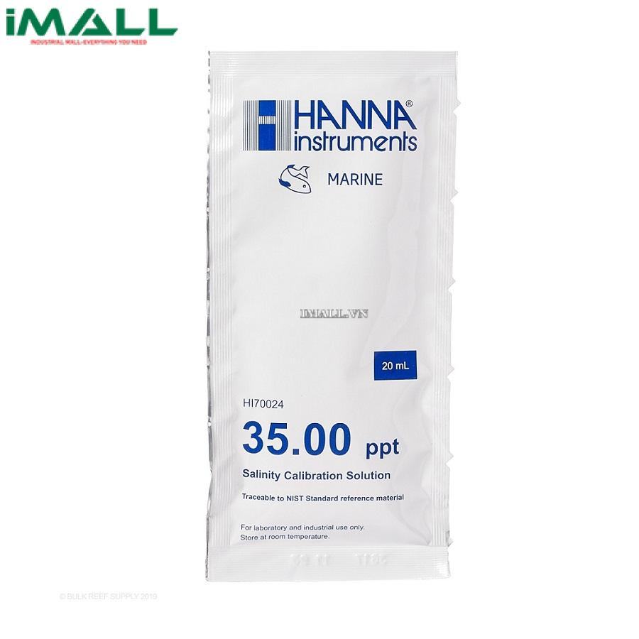 Dung Dịch Hiệu Chuẩn NaCl 35.00 g/L (ppt) HANNA HI70024P (Hộp 25 gói 20mL)