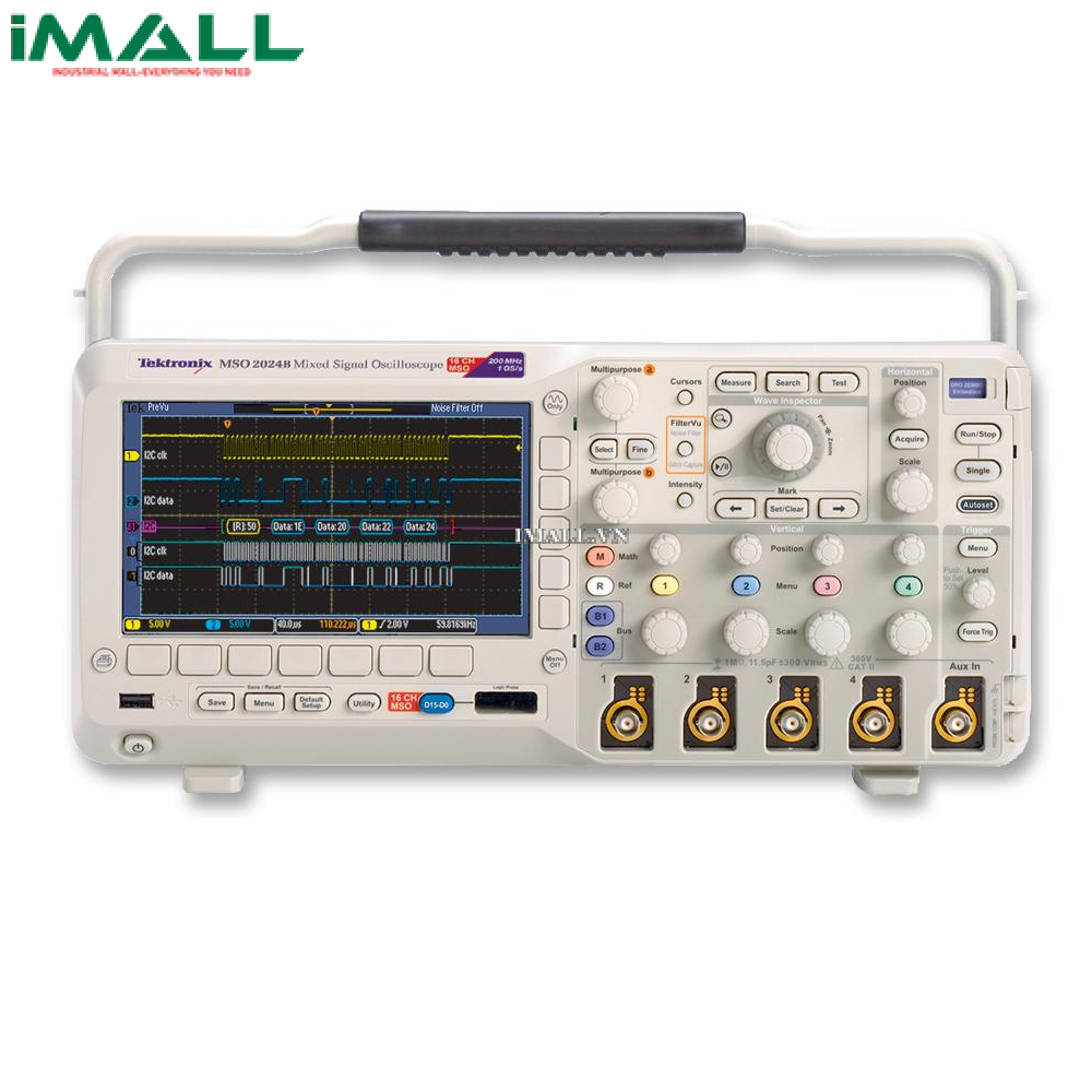 Máy hiện sóng số Tektronix MSO2022B (200Mhz, 2+16 kênh logic, 1GS/s)