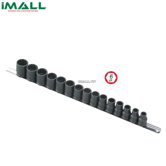 Bộ Khẩu Thành Mỏng Dùng Cho Súng 1/2" GENIUS GS-415M (15 Chiếc 10mm~24mm)