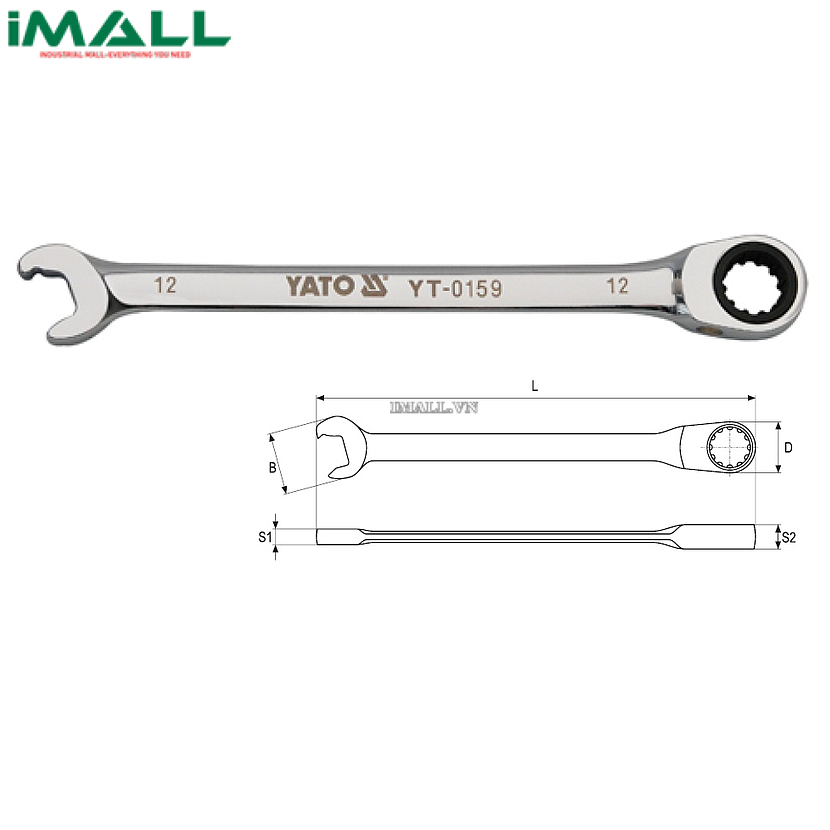 Cờ lê vòng miệng tháo nhanh Yato YT-0158 (11mm)
