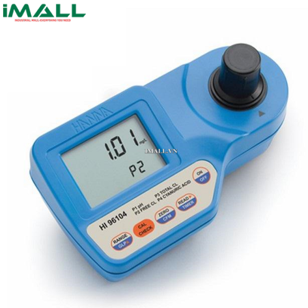Máy đo PH/Clo/Axit Cyanuric HANNA HI96104 (6.5~8.5 pH, 0.00~5.00 mg/L (ppm), 0~80 mg/L (ppm))