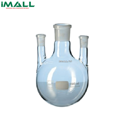 Bình cầu đáy tròn, 3 cổ NS29/32, 2x14/23 250ml, cổ phụ thẳng đứng Duran 241853705
