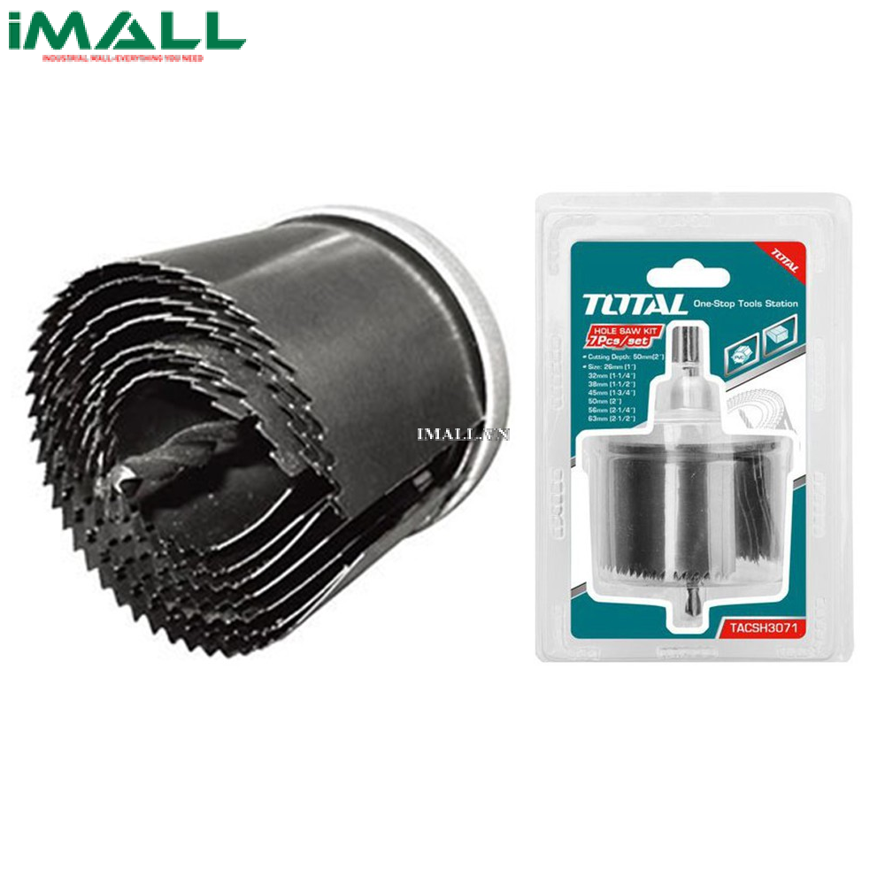Bộ mũi khoét lỗ gỗ 7 chi tiết Total TACSH3071