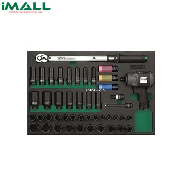 Bộ đồ nghề súng xiết bu lông, cần xiết lực, tuýp lục giác TOPTUL GVD4602 (1/2")
