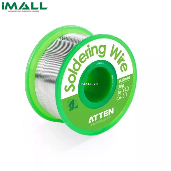 Cuộn thiếc hàn Lead-Free ATTEN SN99.3 CU0.7 0.8mm (50g) ACF030540