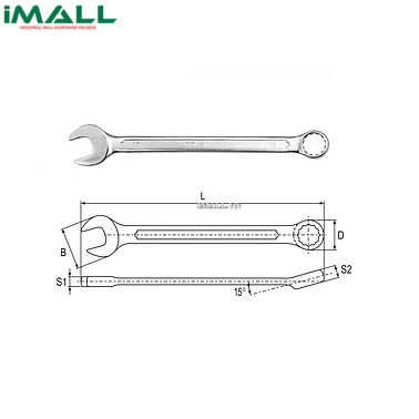 Cờ lê vòng miệng hệ mét Yato YT-0357 (28mm)