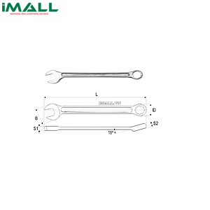 Cờ lê vòng miệng hệ mét Yato YT-5019 (25mm)