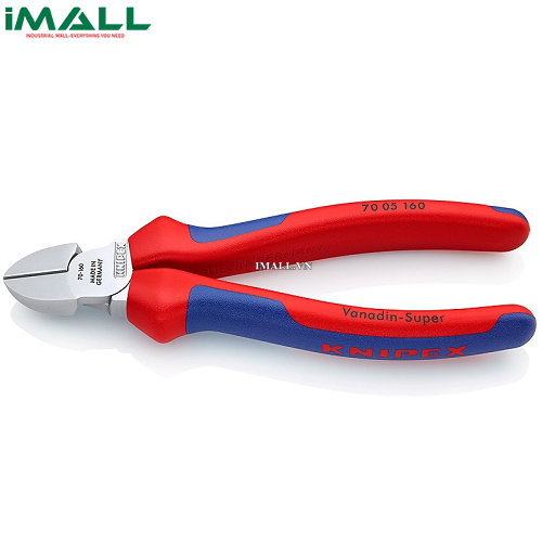 Kìm Cắt Mũi Thon (160mm Cắt Thép Ø 3.0 mm Mạ chrome) Knipex 70 05 160