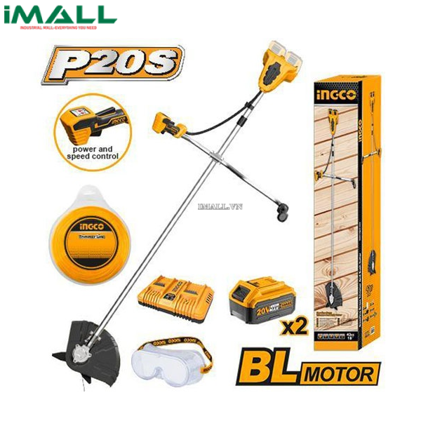 Máy cắt cỏ dùng pin (đủ bộ) Ingco CSTLI202522 (40V)