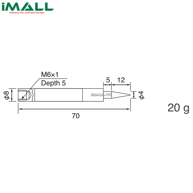 Đầu nối nhọn Rion VP-53F