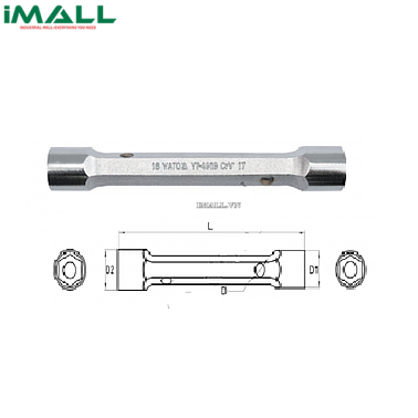 Cờ lê 2 đầu ống Yato YT-4923 (24x26mm)