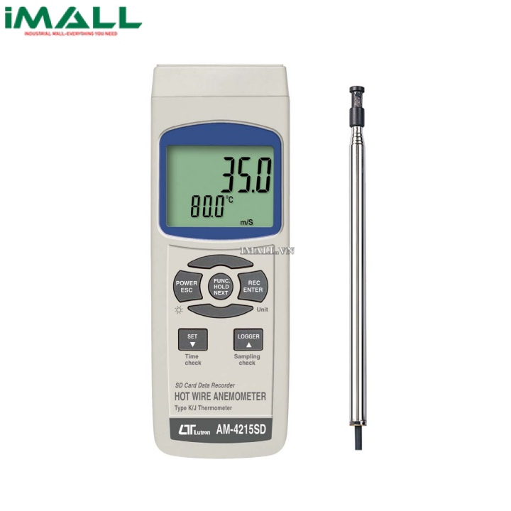 Máy đo tốc độ gió, lưu lượng gió, nhiệt độ  (J/K) LUTRON AM-4215SD (0.2~25.0 m/s)