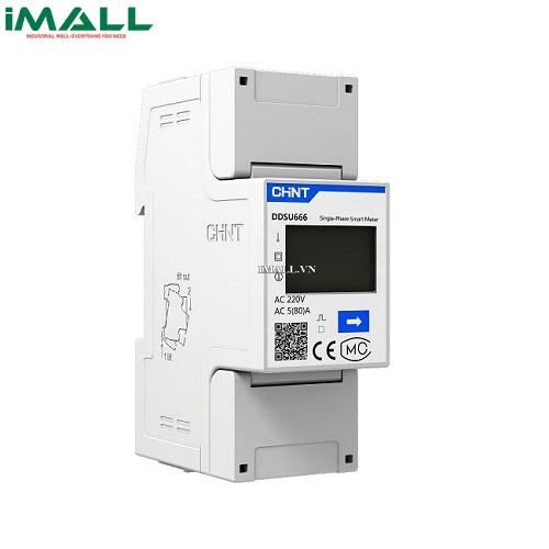 Đồng hồ đo điện 1 Pha Chint DDSU666 230V 5(80)A (gắn thanh ray)