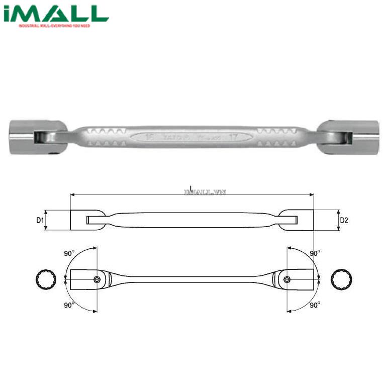 Cờ lê 2 đầu điếu Yato YT-4965 (16x17mm)